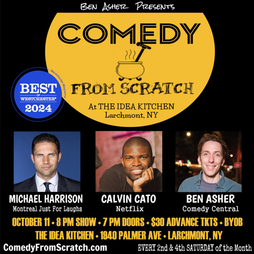 Comedy From Scratch Best of Westchester BYOB at Stand-Up Westchester Comedy Club 