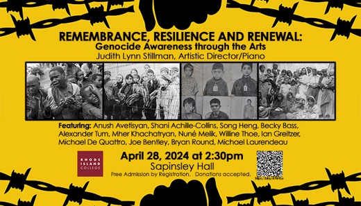 Remembrance, Resilience and Renewal: Genocide Awareness Through the Arts show poster