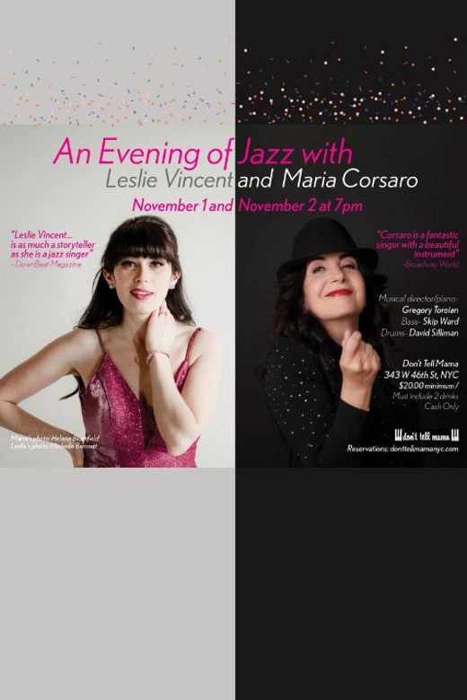 An Evening of Jazz with Leslie Vincent and Maria Corsaro show poster