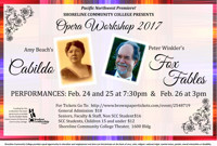 Opera Workshop 2017 - Amy Beach's Cabildo and Peter Winkler's Fox Tales