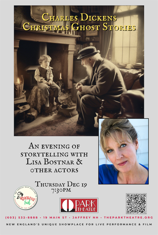 Charles Dickens Christmas Ghost Stories Readings with Lisa Bostnar in New Hampshire