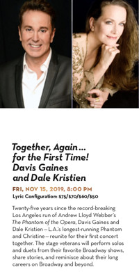 Together, Again...for the First Time! Davis Gaines and Dale Kristien