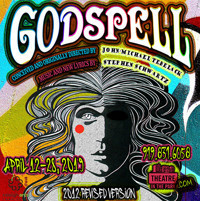 Godspell Revised 2012 Version Music and Lyrics by Stephen Schwartz Book by John Michael Tebelak show poster