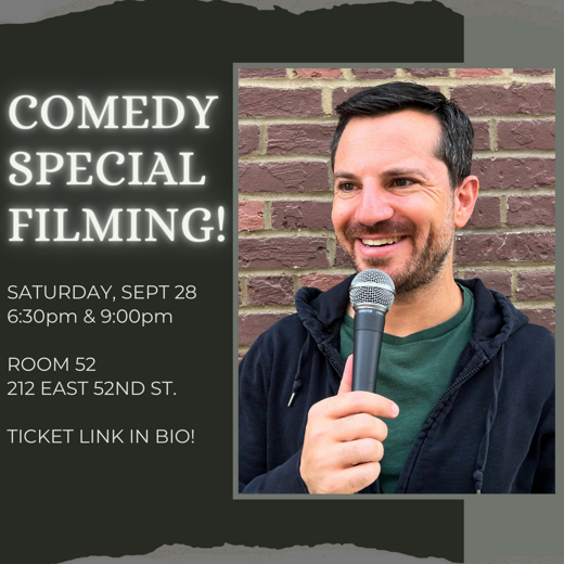 Standup Comedian Aaron Kominos-Smith Films his Comedy Special! show poster