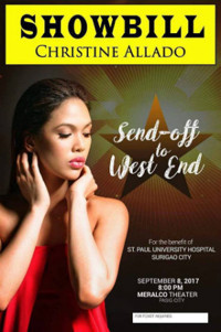 CHRISTINE ALLADO: SEND-OFF TO WEST END show poster