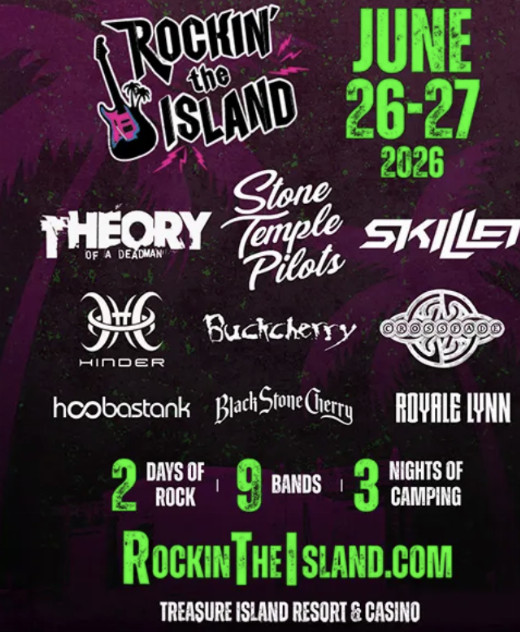 Rockin’ The Island: Stone Temple Pilots, Skillet & Theory Of A Deadman – 2 Day Pass show poster