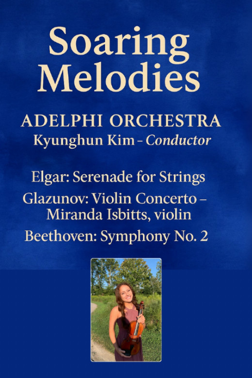 Soaring Melodies – Adelphi Orchestra show poster