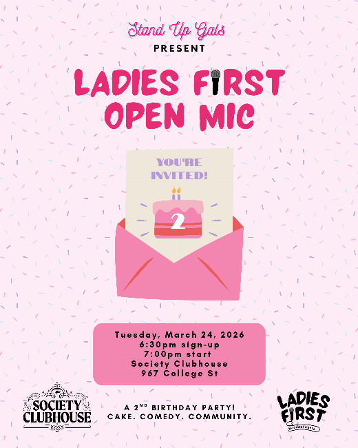 Ladies First Open Mic show poster