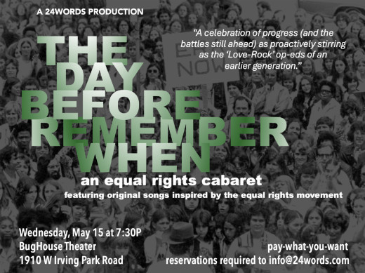 24WORDS Production —The Day Before Remember When: An Equal Rights journey show poster