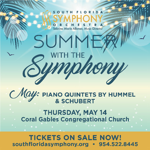 South Florida Symphony Orchestra’s Summer Chamber Music Series – Hummel & Schubert