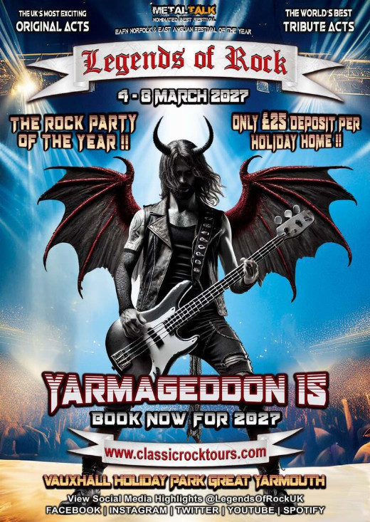 Legends Of Rock Festival 2027 - Great Yarmouth, UK in UK Regional