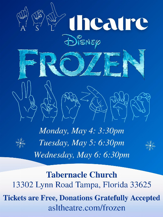 FROZEN in ASL show poster