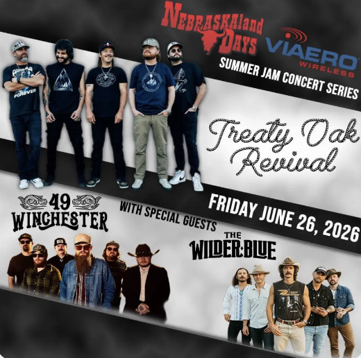 Nebraskaland Days Festival: Treaty Oak Revival, 49 Winchester, & The Wilder Blue show poster