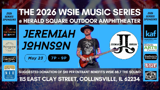The 2026 WSIE Music Series presents  Jeremiah Johnson show poster