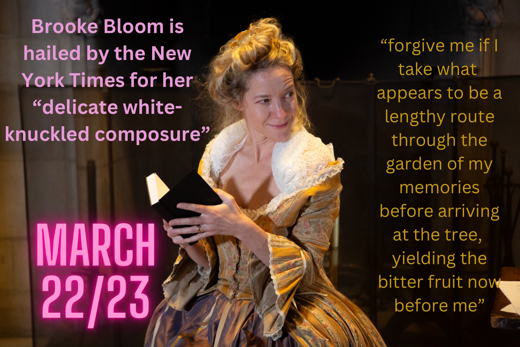 A POISONOUS AFFAIR: Confessions of a Royal Mistress starring Brooke Bloom in Off-Off-Broadway