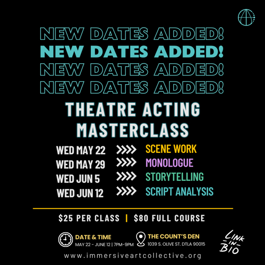 Theatre Acting Master Class show poster