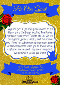 Beauty and the Beast Tea Party show poster
