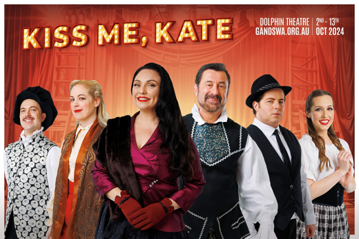 Kiss Me, Kate ~ presented by Gilbert & Sullivan WA show poster