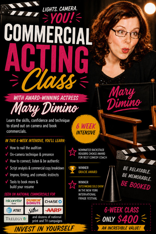 Commercial Acting Class with Award-Winning Actress Mary Dimino