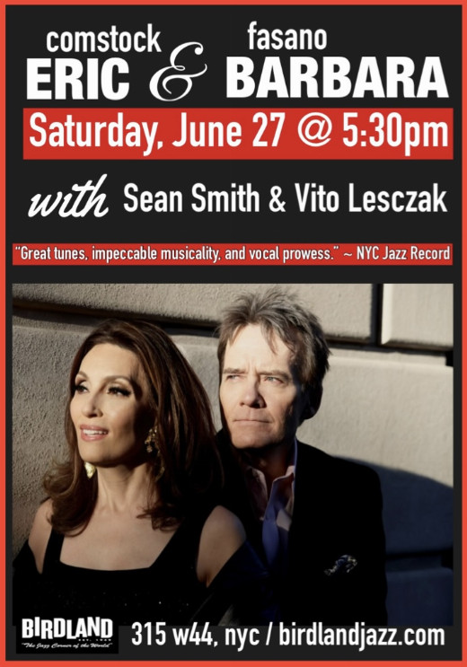 ERIC COMSTOCK & BARBARA FASANO QUARTET show poster