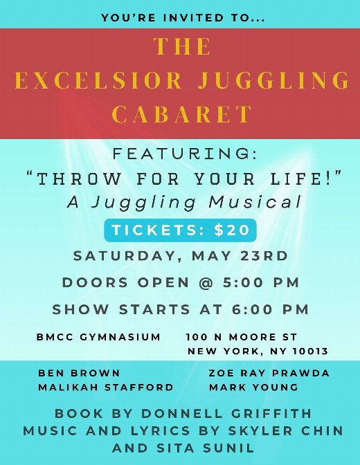 Excelsior Juggling Cabaret ft. Throw For Your Life show poster