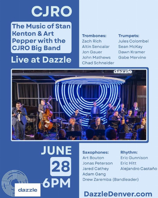 Colorado Jazz Repertory Orchestra Presents The Music of Stan Kenton & Art Pepper with the CJRO Big Band