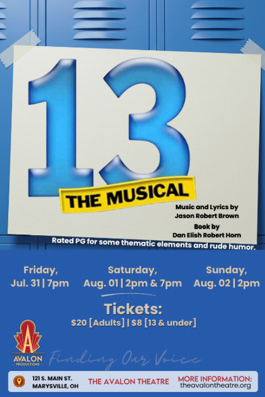 Avalon Productions Presents… 13: The Musical in Columbus