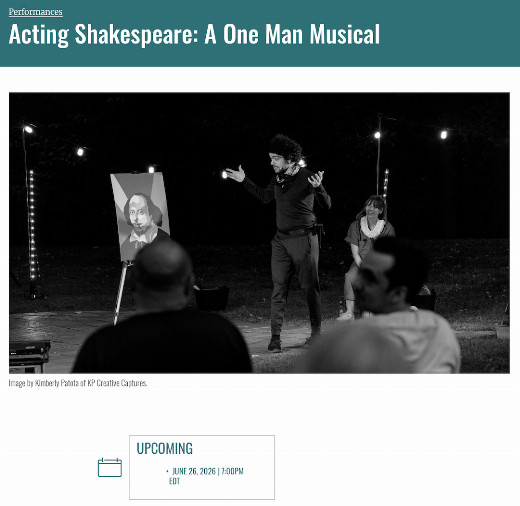 Acting Shakespeare: A One Man Musical show poster