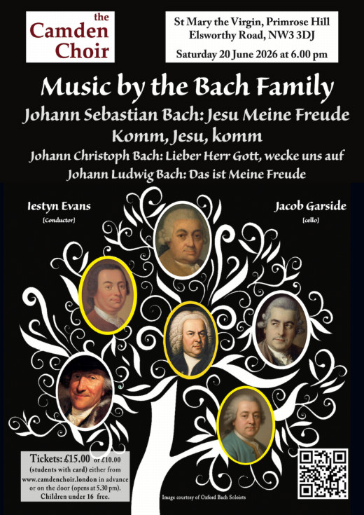 The Camden Choir sings music from the Bach Family show poster