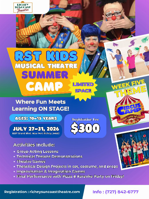 Richey Suncoast Theatre Announces, "The Greatest Showman" Summer Intensive for Teens in Sarasota