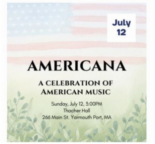 Cape Cod Chamber Orchestra Americana - Thacher Hall in Boston