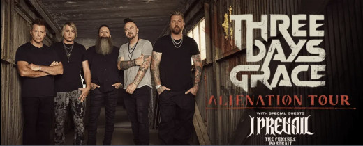 Three Days Grace, I Prevail & The Funeral Portrait in Birmingham