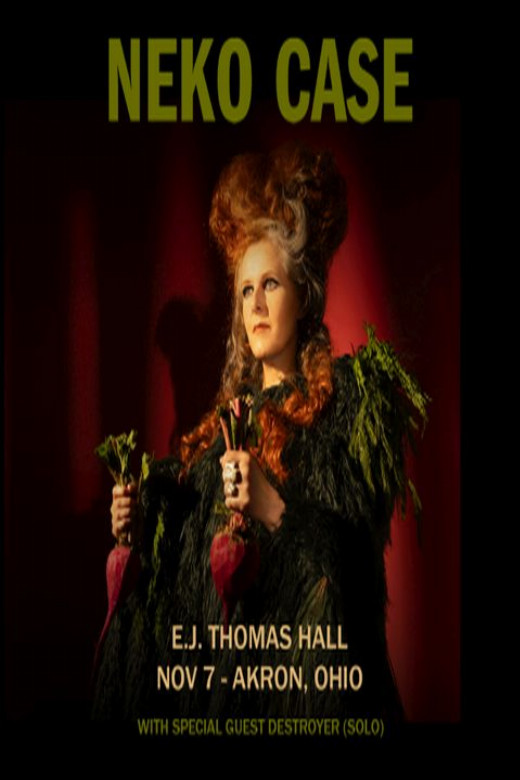Neko Case Coming To E.J. Thomas Hall On November 7th 2026 in Cincinnati