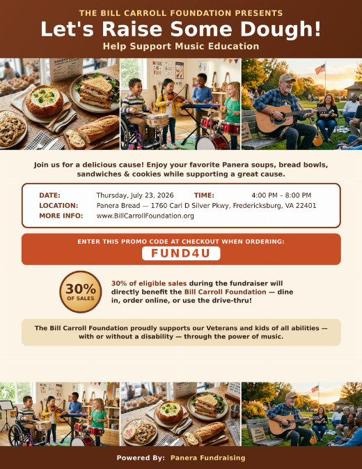 Let's Raise Some Dough at Panera - Fredericksburg, VA in Central Virginia