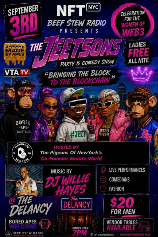 Beef Stew Radio presents THE JEETSONS - Party and Comedy Show during NFT NYC in Central New York