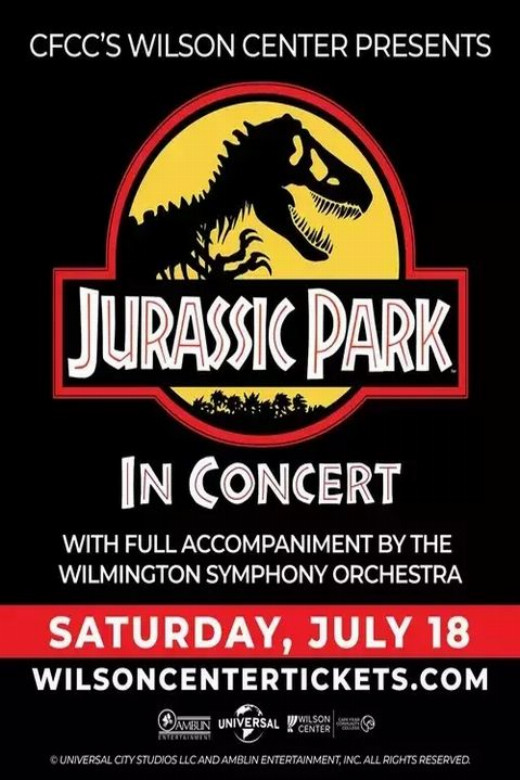 Jurassic Park in Concert with full accompaniment by the Wilmington Symphony Orchestra in Raleigh