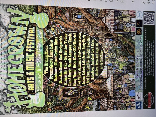 14th annual Homegrown Arts and Music Festival show poster