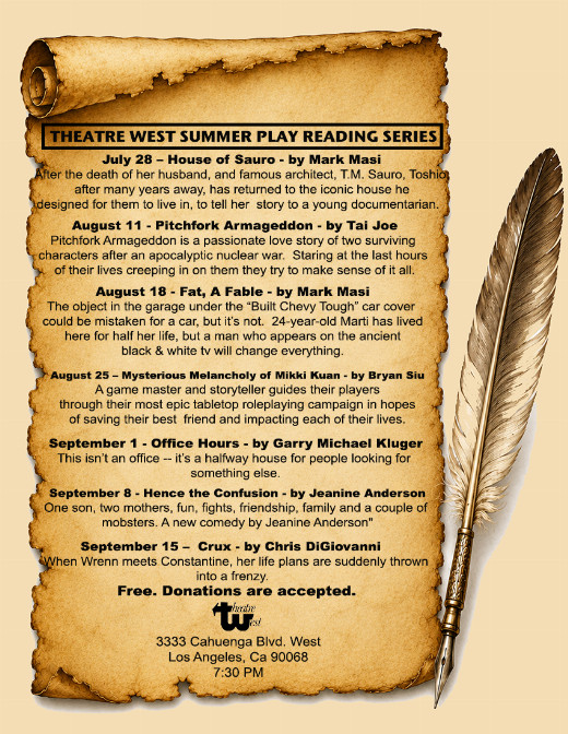 Theatre West Summer Reading Series