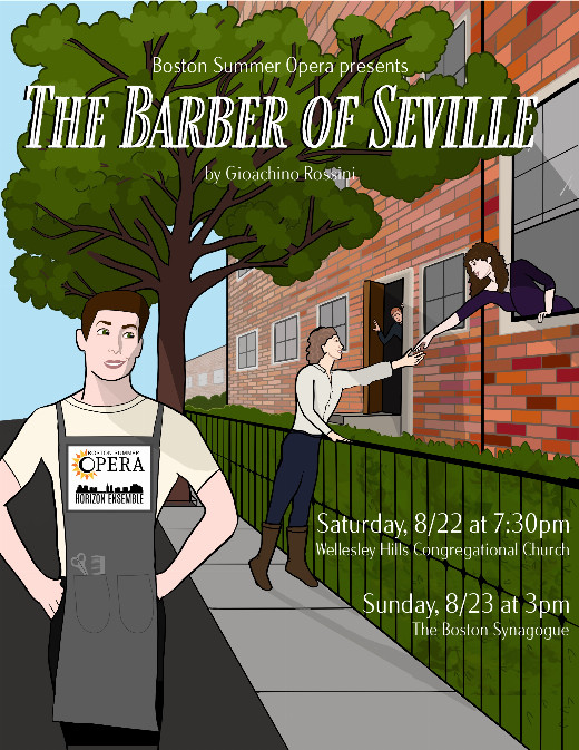 The Barber of Seville by G. Rossini with Boston Summer Opera & Horizon Ensemble in Boston