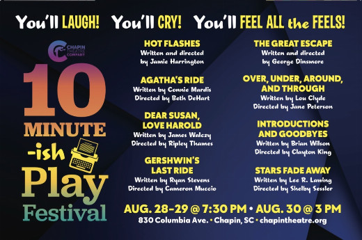 10 min play festival in South Carolina