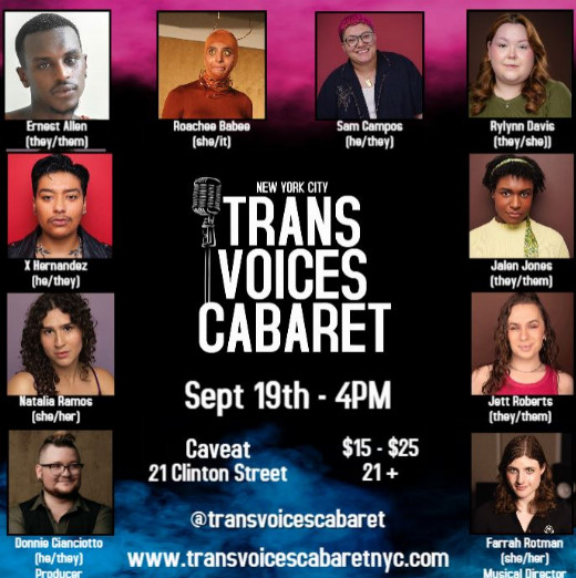 Trans Voices Cabaret show poster