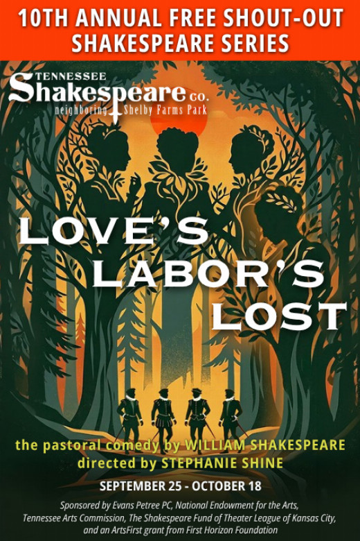 The 10th Annual FREE Shout-Out Shakespeare Series: Love's Labor's Lost in Memphis