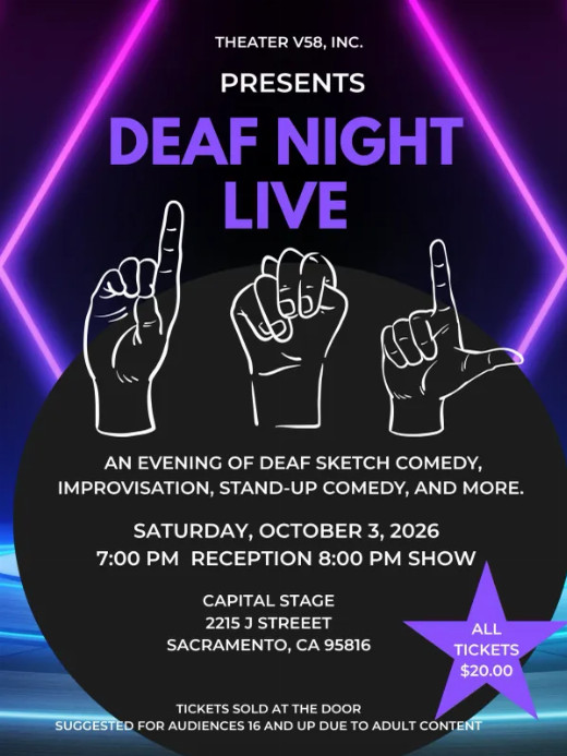 Deaf Night Live show poster