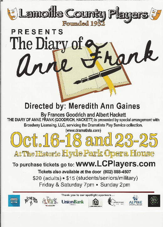 The Diary of Anne Frank in Vermont