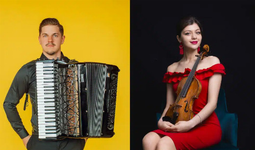 Radu Ratoi, accordion & Alexandra Tirsu, violin at Center for Musical Arts in Colorado