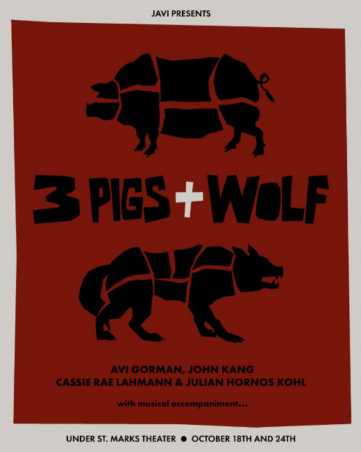 3 Pigs+Wolf show poster