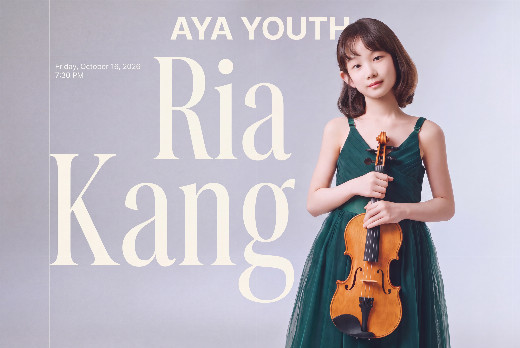 AYA Youth Presents Prize-Winning Violinist Ria Kang in Manhattan on October 16