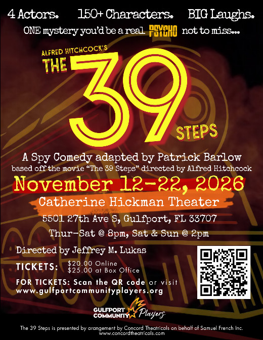 Alfred Hitchcock's The 39 Steps - Adapted by Patrick Barlow in Tampa