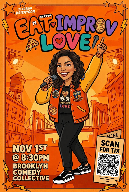 Eat Improv Love (starring Krisaygon) in Brooklyn