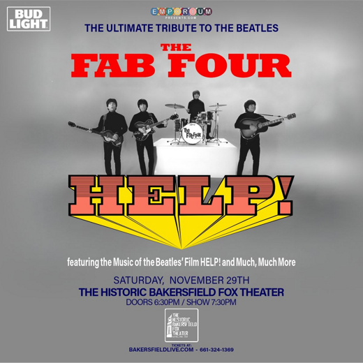 The Fab Four Perform The Beatles' HELP! & More LIVE in Bakersfield, CA